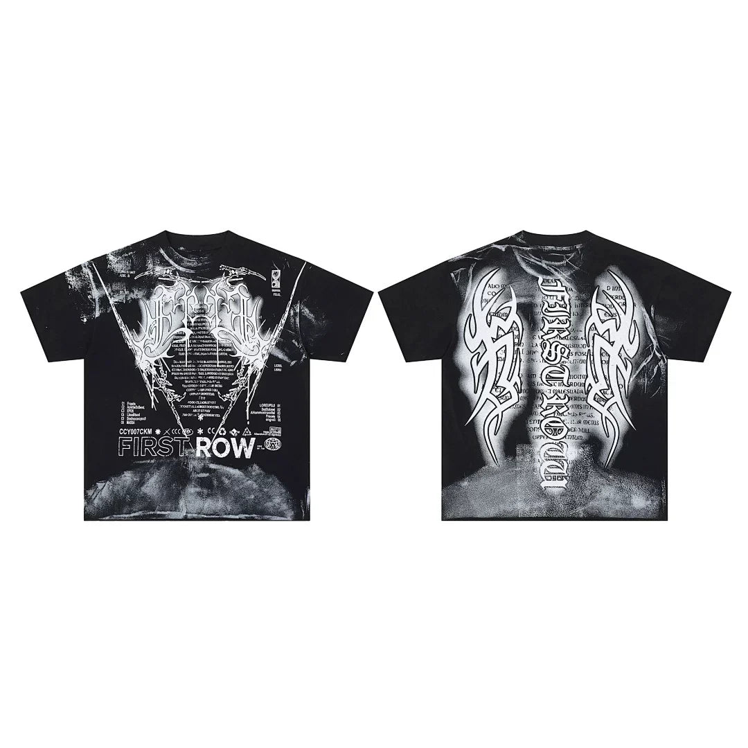 First Row “Cyber Tribal” Graphic Vintage Tee