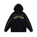 Trapstar Style Autumn/Winter Contrast Stitching Logo Hoodie - Black/Yellow