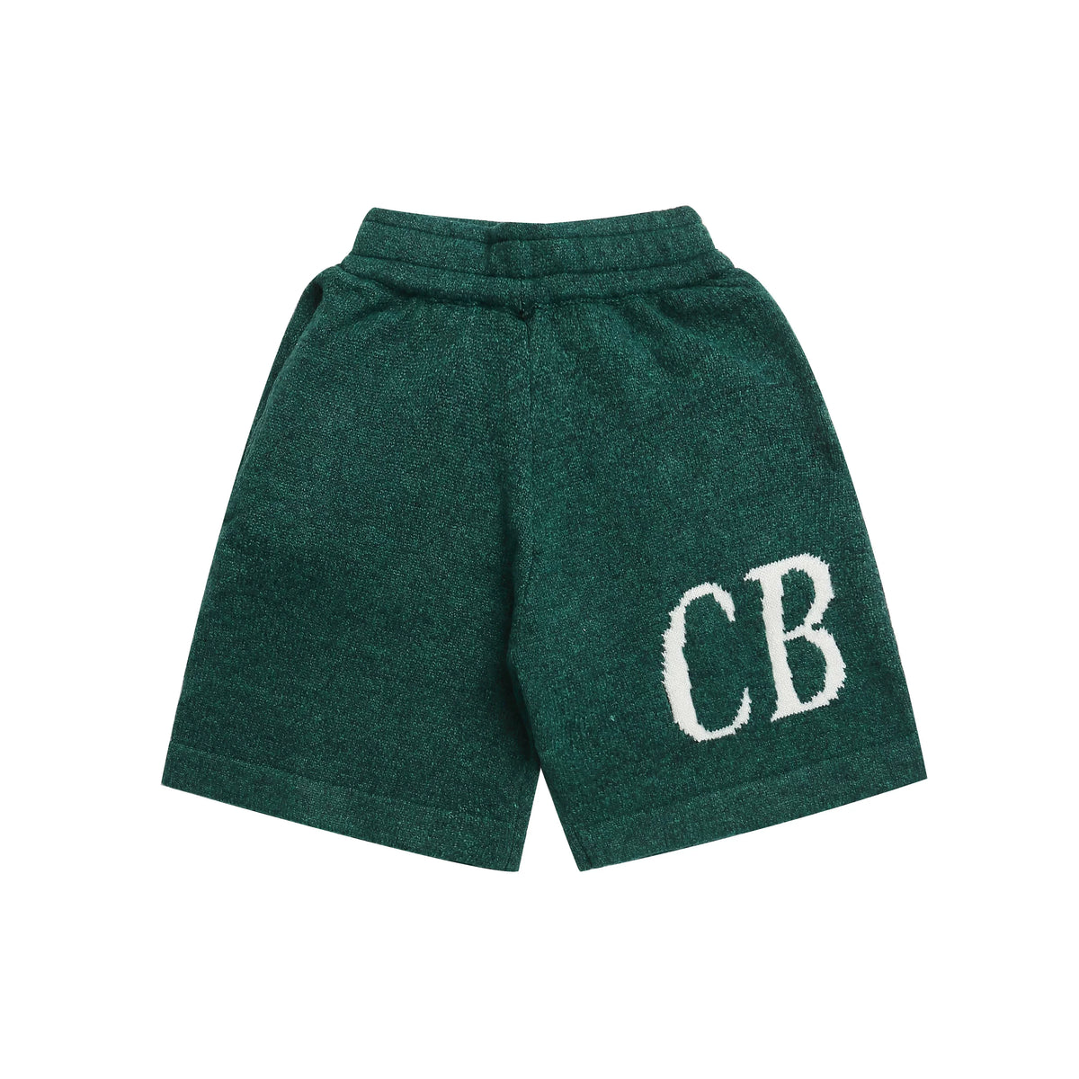 Cole Buxton Dark Green Side Italic CB Logo Shorts