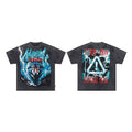 First Row “Defense Team / Warning” Wolf & Lightning Vintage Tee