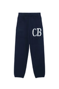 Cole Buxton Navy Side Italic CB Logo Sweatpants