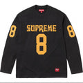 Supreme Number 8 Long Sleeve Top - Black / Yellow